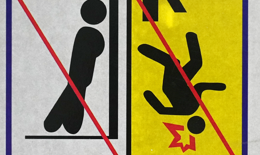 Elevator landing doors and user safety