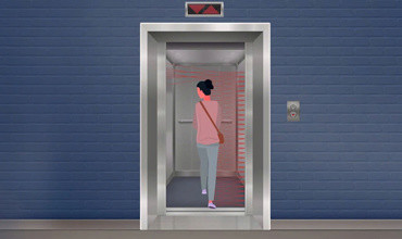 Safety on elevator doors