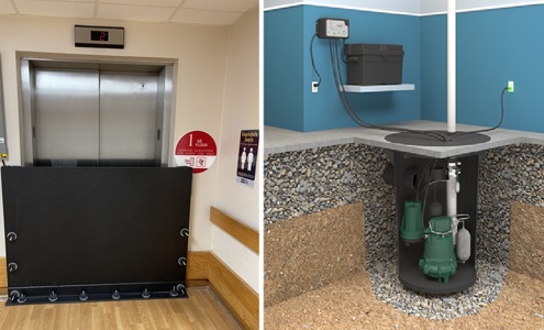 Flood prevention solutions for elevators