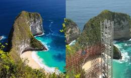 Bali tạm dừng lắp thang máy kính trên vách đá ‘sống lưng khủng long’ sau loạt chỉ trích