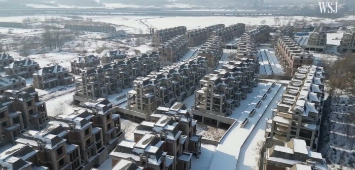 Dự án biệt thự State Guest Mansions và khu dân cư cao tầng bỏ hoang của Evergrande tại Thẩm Dương.