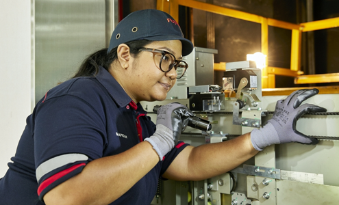 Young people in Singapore are increasingly favoring careers as elevator technicians.
