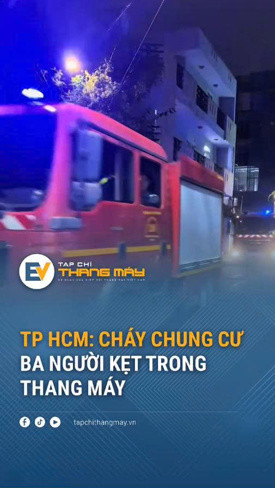 TP HCM: Cháy chung cư, ba người kẹt trong thang máy
