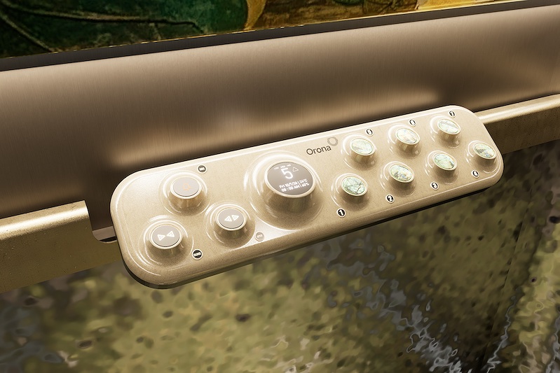 The lift call panel features ceramic as its principal material, carrying the memories of earth, water and fire. Through firing, earth and water pass through cycles of transformation, reborn in a new form… Once soft and fragile, now strong and enduring, ceramic finds its place on the call panel as a reminder of the journey beyond one’s limits towards becoming the most radiant version of oneself.