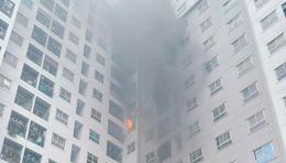 Fire at Ecohome 3 Apartment Building, Residents Escape via Stairway