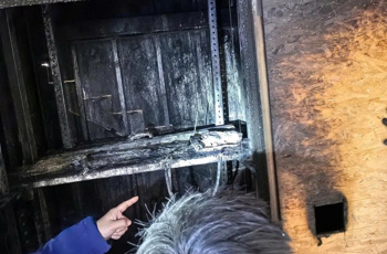 Welding sparks cause house fire, elevator installation staff temporarily detained