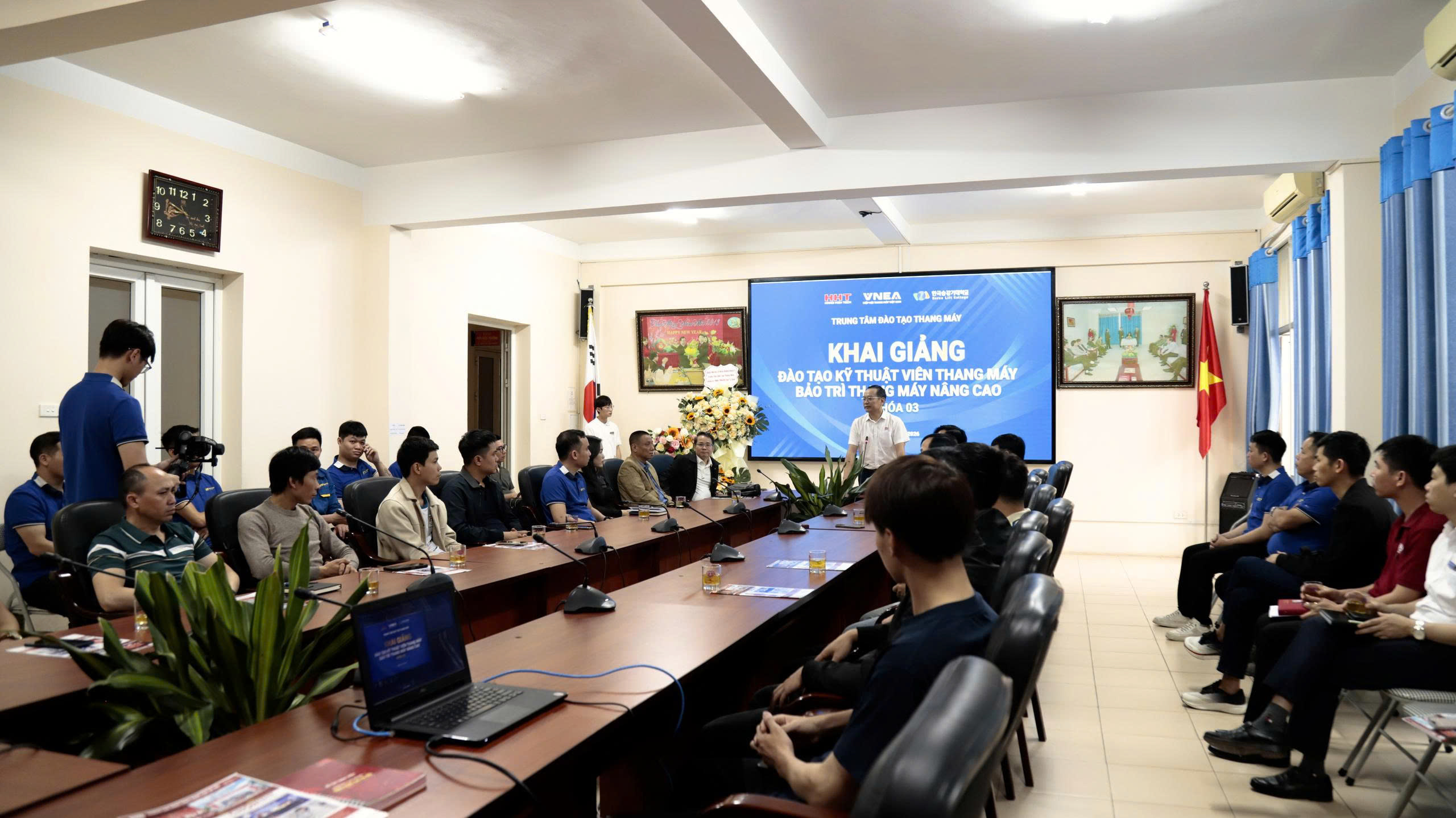 Khai giảng lớp đào tạo bảo trì thang máy nâng cao - Khoá 03, Trung tâm Đào tạo Thang máy (thuộc Viện Kỹ thuật Ứng dụng Thang máy)