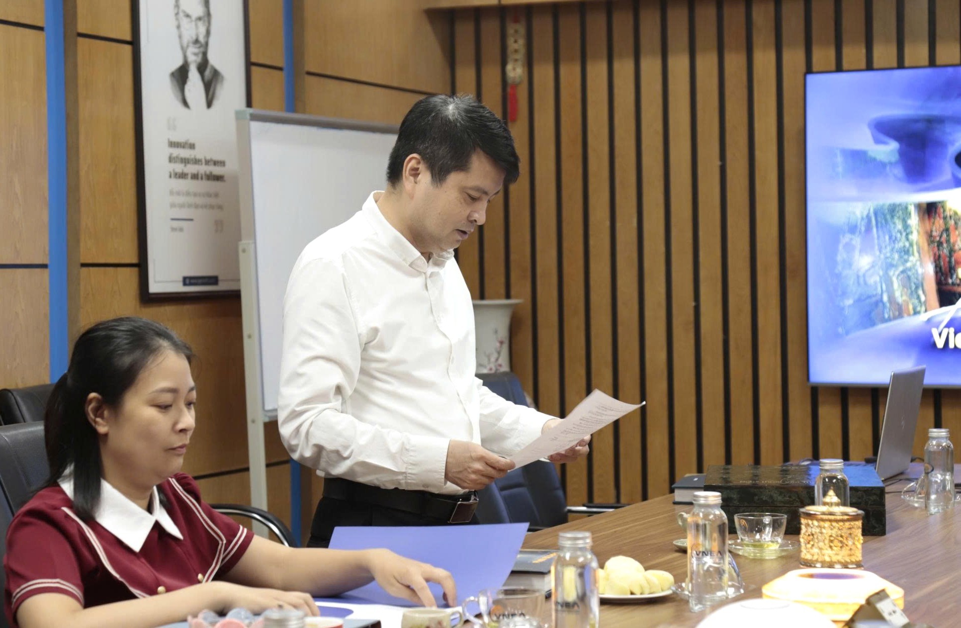 Ông Nguyễn Mạnh Tuấn - Phó Trưởng ban phụ trách Ban Kiểm tra Hội Nhà báo Việt Nam - Trưởng đoàn.