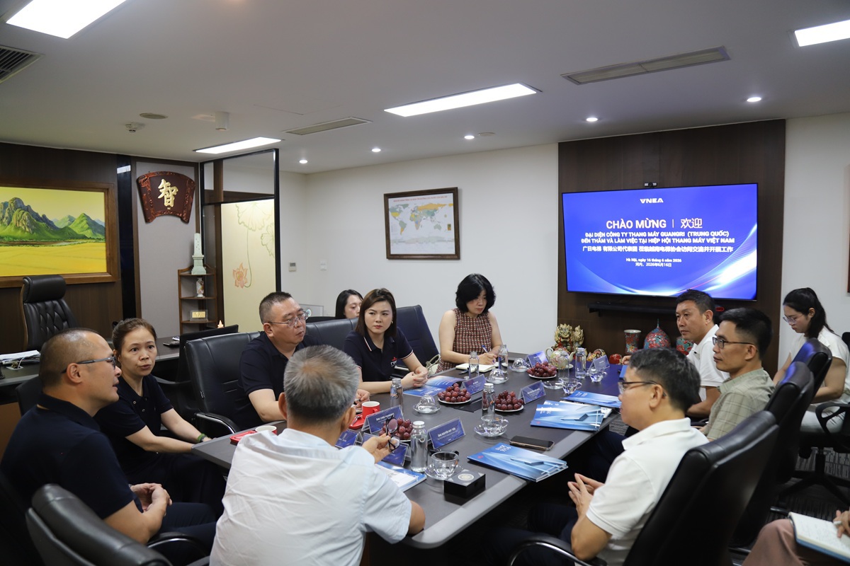 Hiệp hội Thang máy Việt Nam làm việc với Thang máy Guangri Trung Quốc