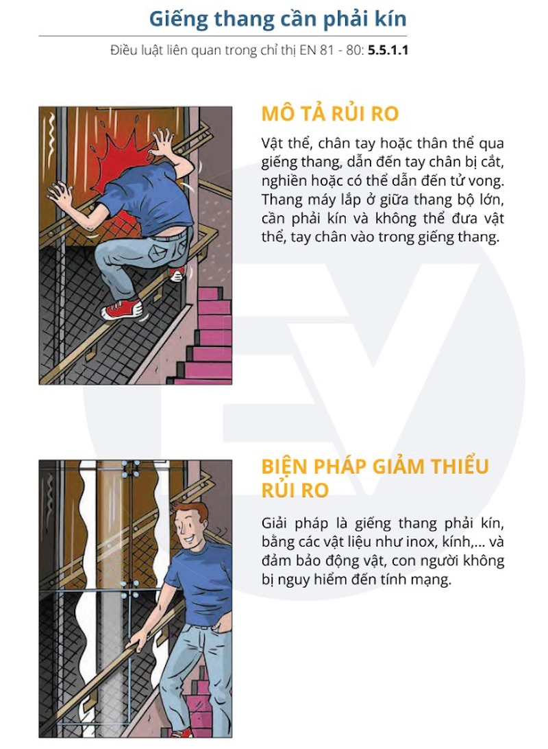 Nguyên tắc an toàn chung của thiết bị nâng là phải ngăn con người tiếp cận các bộ phận đang chuyển động. Nguyên tắc an toàn chung của thiết bị nâng là phải ngăn con người tiếp cận các bộ phận đang chuyển động.